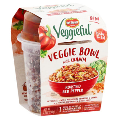 Veggieful Veggie Bowl Roasted Red Pepper With Quinoa Delmonte Albertsons