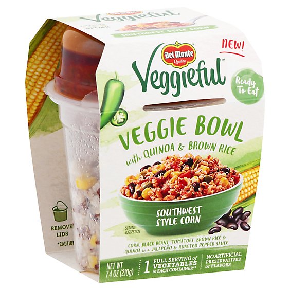 Veggieful Veggie Bowl Southwest Style Corn With Quinoa And Brown Rice