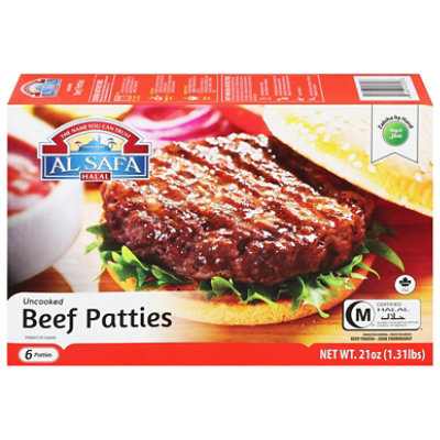 Al Safa Halal Beef Patties 8 Count - 28 Oz