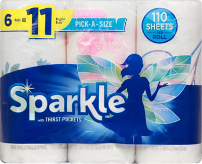 Sparkle Paper Towel Pick A Size Spirited Prints - 6 Roll