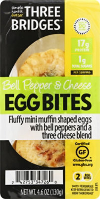 Three Bridges Bell Pepper And Cheese Egg Bites - Image 2