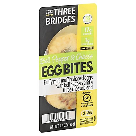 Three Bridges Bell Pepper And Cheese Egg Bites