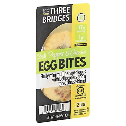 Three Bridges Bell Pepper And Cheese Egg Bites - Image 1