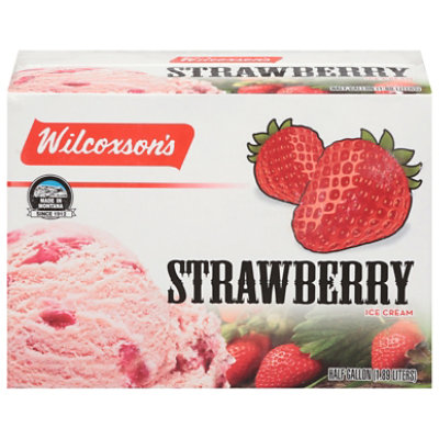 Wilcoxson's Strawberry Premium Ice Cream - 0.5 Gallon - Image 2