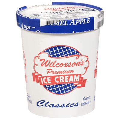 Wilcoxson's Green Apple Ice Cream With Caramel Ribbon - 1 Quart - Image 1