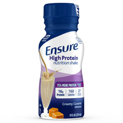 Ensure High Protein Nutrition Shake Ready To Drink Creamy Caramel - 6-8 Fl. Oz.