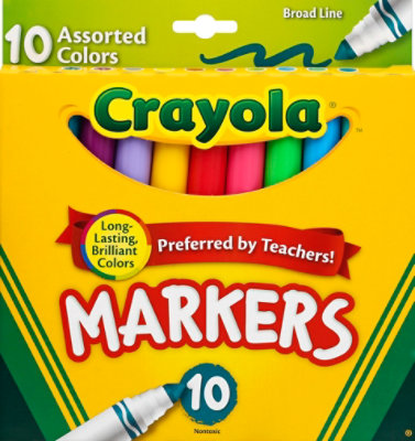 Crayola Markers Broad Line Assorted Colors - 10 Count - Image 2