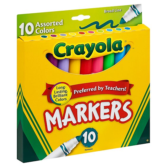 Crayola Markers Broad Line Assorted Colors - 10 Count
