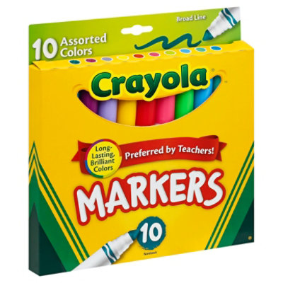 Crayola Markers Broad Line Assorted Colors - 10 Count