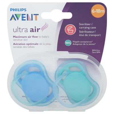 Avent Ultra Air Pacifier 6 To 18 Months - 2 Count - Image 1