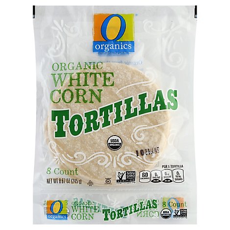 O Organics Tortillas White Corn 8ct