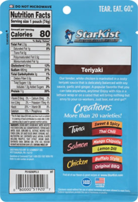 StarKist Chicken Creations Teriyaki - 2.6 Oz - Image 6