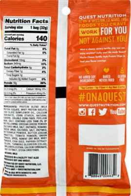 Quest Protein Chips Tortilla Style Nacho Cheese - 1.1 Oz - Image 6