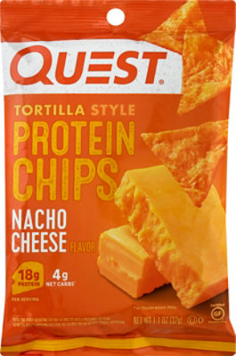 Quest Protein Chips Tortilla Style Nacho Cheese - 1.1 Oz - Image 2