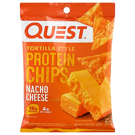 Quest Protein Chips Tortilla Style Nacho Cheese - 1.1 Oz
