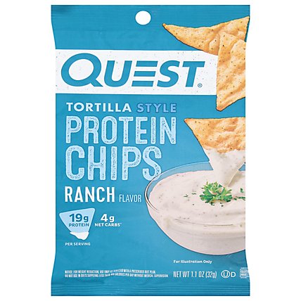 Quest Protein Chips Tortilla Style Ranch - 1.1 Oz - Image 3