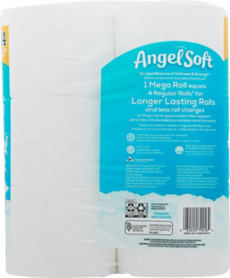 Angel Soft Toilet Paper 6 Mega Rolls - 6 Roll - Image 4