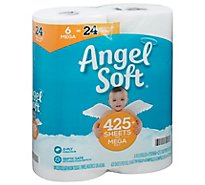 Angel Soft Toilet Paper 6 Mega Rolls - 6 Roll