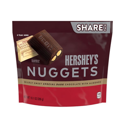 Hersheys Nuggets Special Dark Chocolate With Almonds Candy Share Pack - 10.1 Oz