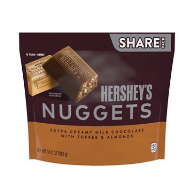 Hersheys Nuggets Milk Chocolate Toffee And Almonds Candy Share Pack - 10.2 Oz - Image 1