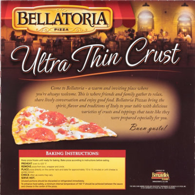 Bellatoria Pizza Ultra Thin Crust Ultimate Pepperoni Frozen - 17.31 Oz - Image 5
