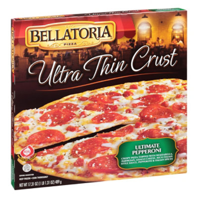 Bellatoria Pizza Ultra Thin Crust Ultimate Pepperoni Frozen - 17.31 Oz - Image 1