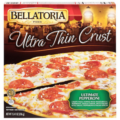 Bellatoria Pizza Ultra Thin Crust Ultimate Pepperoni Frozen - 17.31 Oz - Image 1