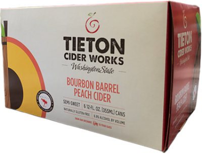 Tieton Bourbon Peach Cider In Cans 612 Fl. Oz. Randalls