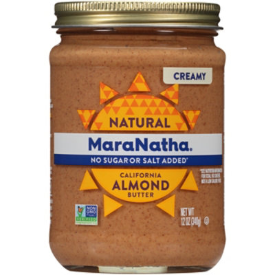 MaraNatha Almond Butter Creamy No Added Sugar Or Salt - 12 Oz - Image 2