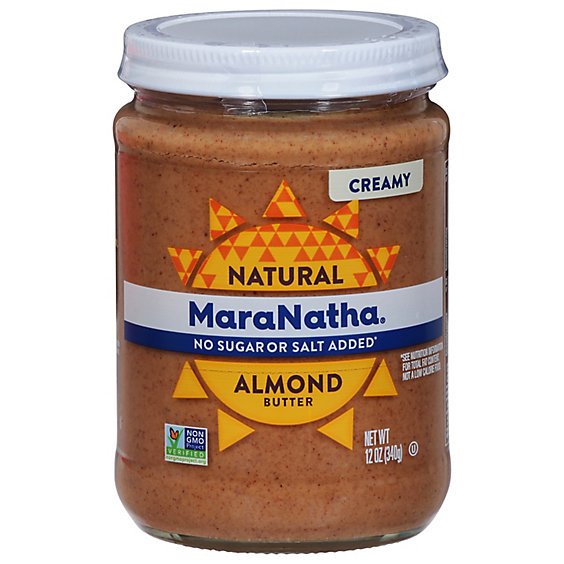 MaraNatha Almond Butter Creamy No Added Sugar Or Salt - 12 Oz