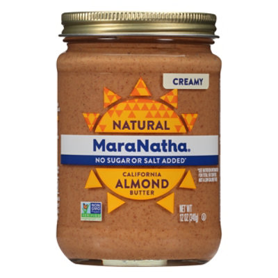 MaraNatha Almond Butter Creamy No Added Sugar Or Salt - 12 Oz