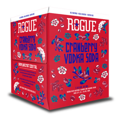 Rogue Rtd Cranberry Vodka Soda Can - 4-12 Fl. Oz.