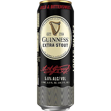 Guinness Stout Extra In Cans - 19.2 Fl. Oz. - Image 1