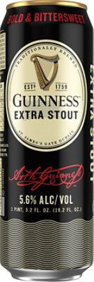 Guinness Stout Extra In Cans - 19.2 Fl. Oz.