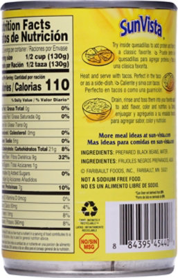 Sun Vista Beans Black No Salt Added - 15 Oz - Image 6