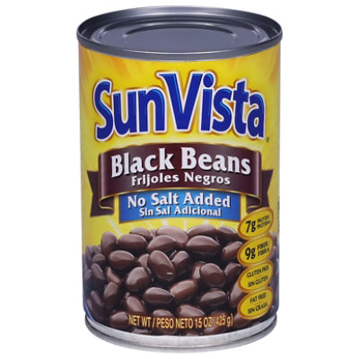 Sun Vista Beans Black No Salt Added - 15 Oz