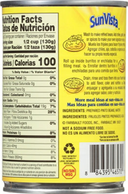 Sun Vista Beans Pinto No Salt Added - 15 Oz - Image 5