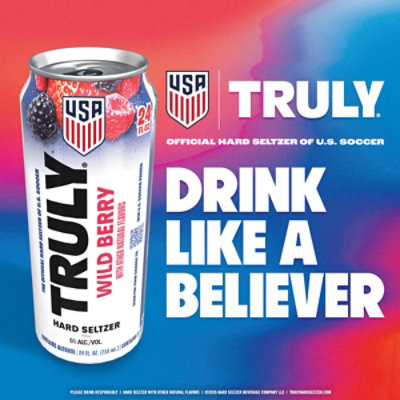 Truly Hard Seltzer Spiked And Sparkling Water Wild Berry 5% ABV Can - 24 Fl. Oz. - Image 6