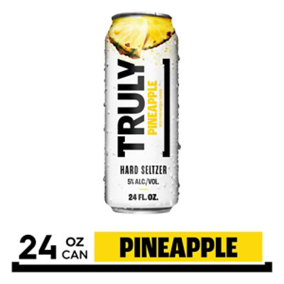 Truly Hard Seltzer Spiked And Sparkling Water Pineapple 5% ABV Can - 24 Fl. Oz. - Image 1