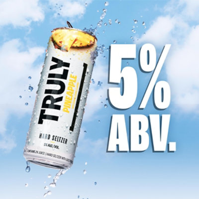 Truly Hard Seltzer Spiked And Sparkling Water Pineapple 5% ABV Can - 24 Fl. Oz. - Image 3