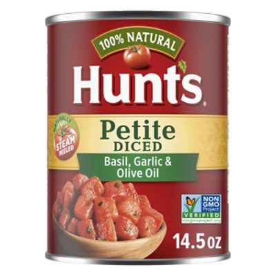 Hunt's Petite Diced Tomatoes Garlic & Olive Oil - 14.5 Oz - Image 1