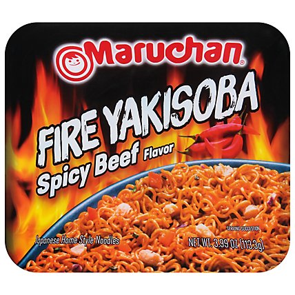Maruchan Fire Yakisoba Flaming Beef - 3.99 Oz - Image 1