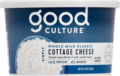 good culture Simply Cottage Cheese 4% Milkfat Whole Milk Classic - 16 Oz - Image 2