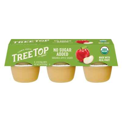 Tree Top Apple Sauce Organic No Sugar Added - 6-4 Oz - Image 3