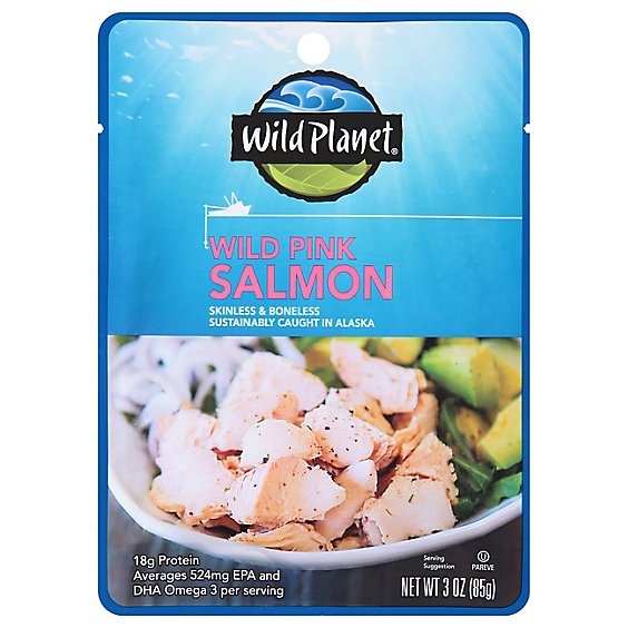 Wild Planet Pouch Salmon Wild Pink - 3 Oz