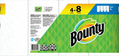 Bounty Paper Towels Select A Size Double Rolls White - 4 Roll - Image 4