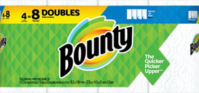 Bounty Paper Towels Select A Size Double Rolls White - 4 Roll - Image 2