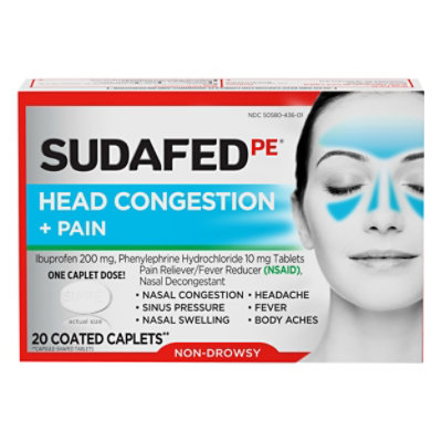 Sudafed Pe Head Congestion Plus Pain Cplt - 20 Count - Image 3