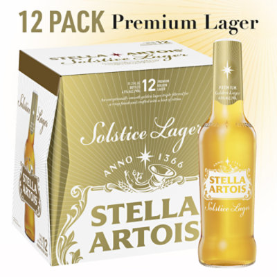 Stella Artois Solstice Lager Bottles - 12-11.2 Fl. Oz. - Image 1