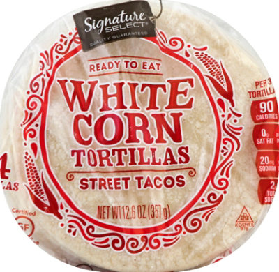 Signature SELECT Street Taco White Corn Tortilla 24 Count - 12.6 Oz - Image 2